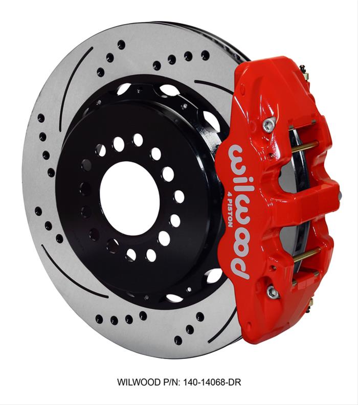 AERO6 Red Big Brake Rear Slotted-Drilled Kit 12-16 Challenger